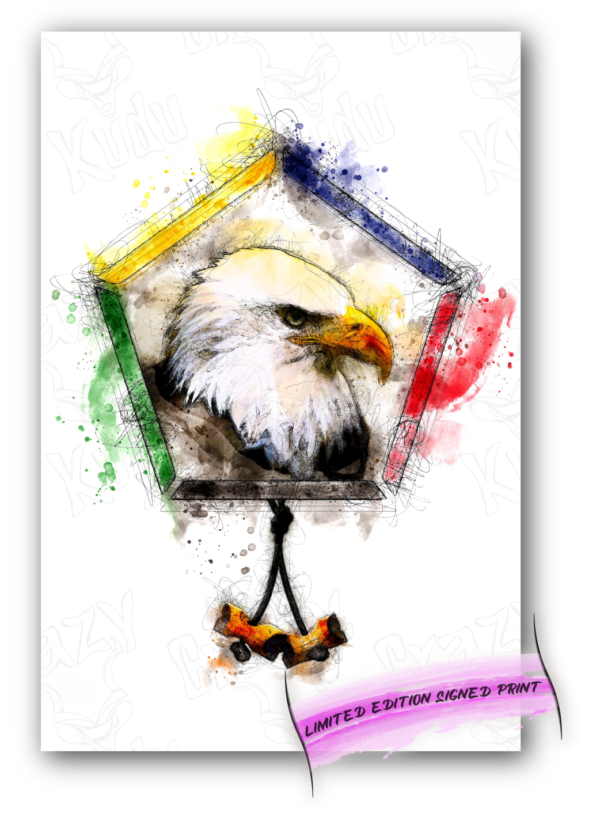 Wood Badge Eagle water color