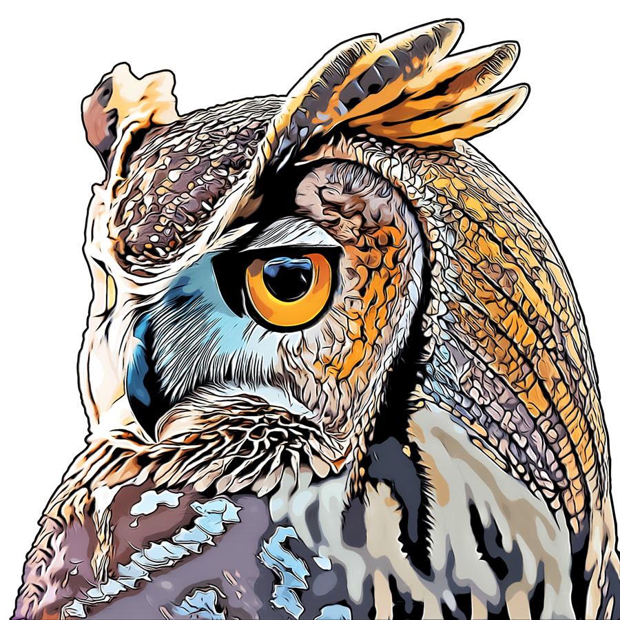 Owl cartoon art small